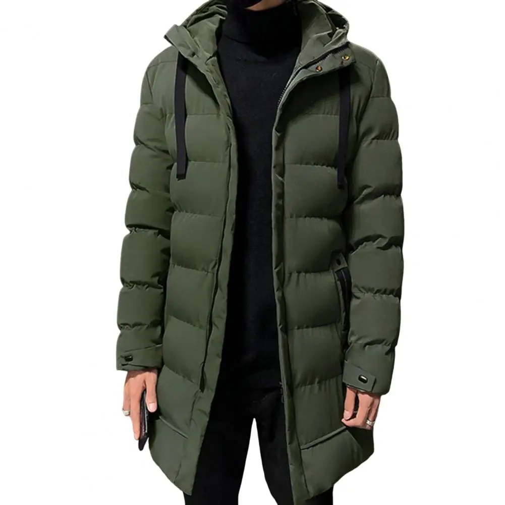 Men Jacket Hood Male Windproof Thicken Zipper Windbreaker   Hooded Coat  for Daily Wear