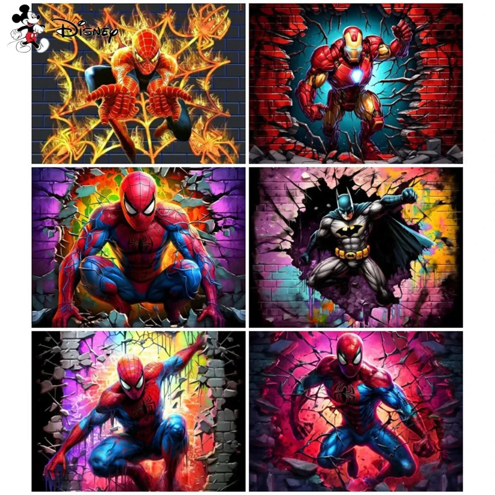 Marvel Супергерой 5D Набор Алмазной Живописи Человек-паук Ручная Работа Со Стразами
