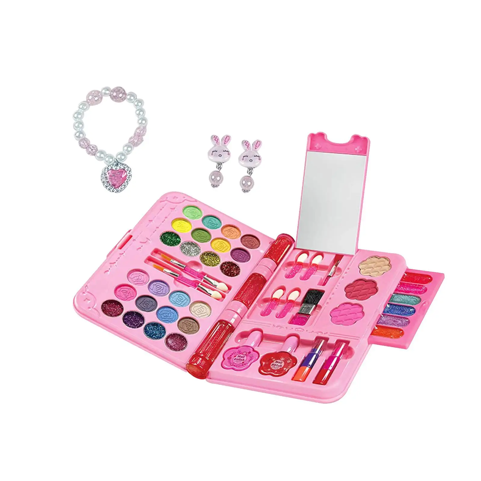 

Cosmetic Toy Beauty Set Washable Makeup Beauty Box for Girls Children