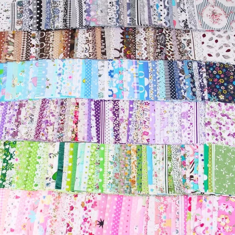 

7-50pcs Assorted Floral Printed Cotton Cloth Sewing Quilting Fabric for Patchwork Needlework DIY Handmade Material Square