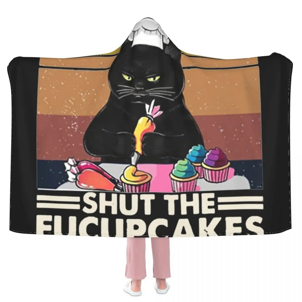 

Кот я только что запечатал вас немного закройте пушистое одеяло пекарь модное пушистое с капюшоном покрывало флисовое мягкое одеяло для кр...