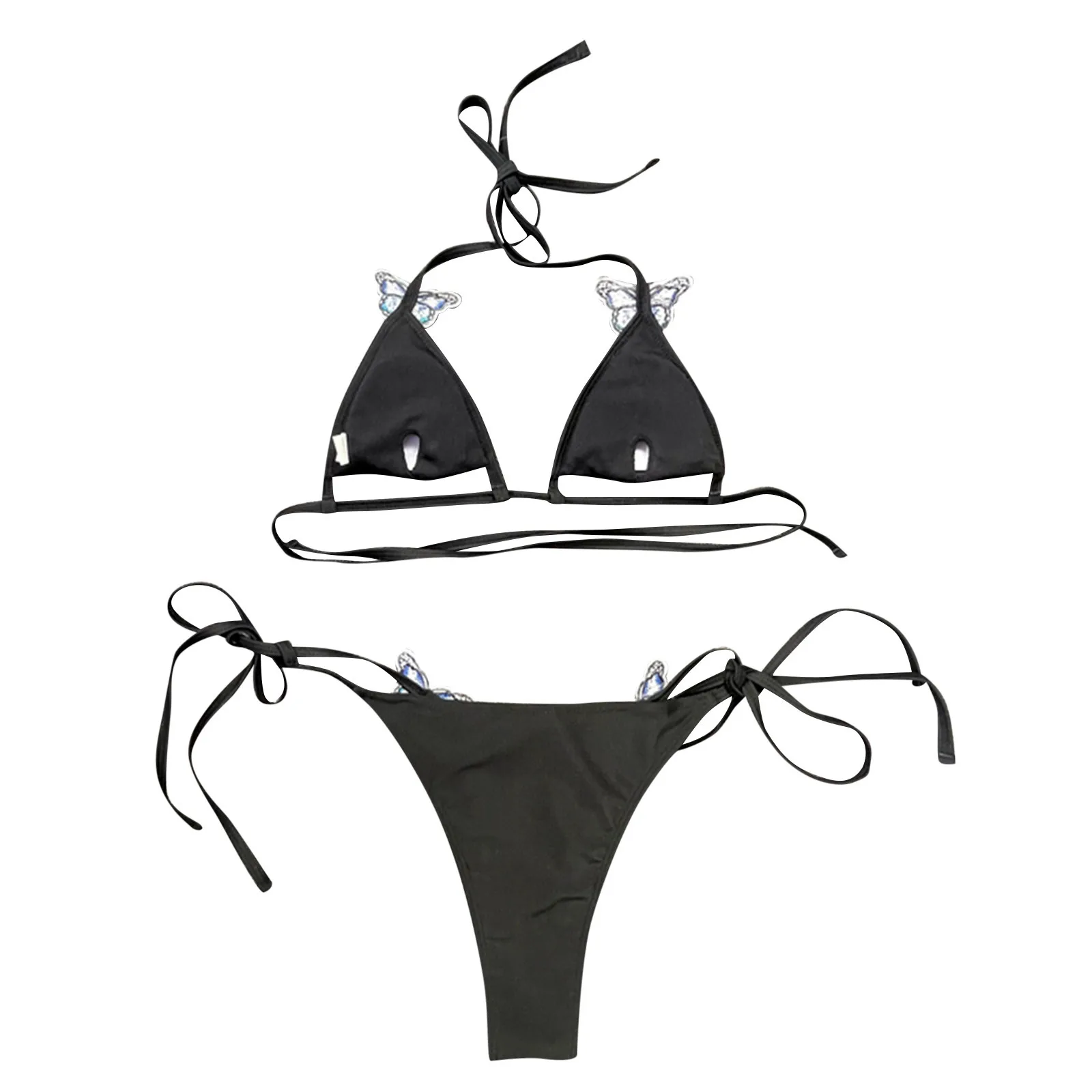 

Piece Cup Lace Up Beachwear Decorative Swimwear Cutout Butterflies Bikini Sexy Up Two Push Swimsuit Swimwears brazilian panties
