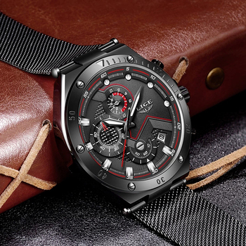 LIGE Men Watch Fashion Chronograph Date Quartz Watches Mens Casual Waterproof Sports Wristwatch Watch for Men Relogio Masculino-36771