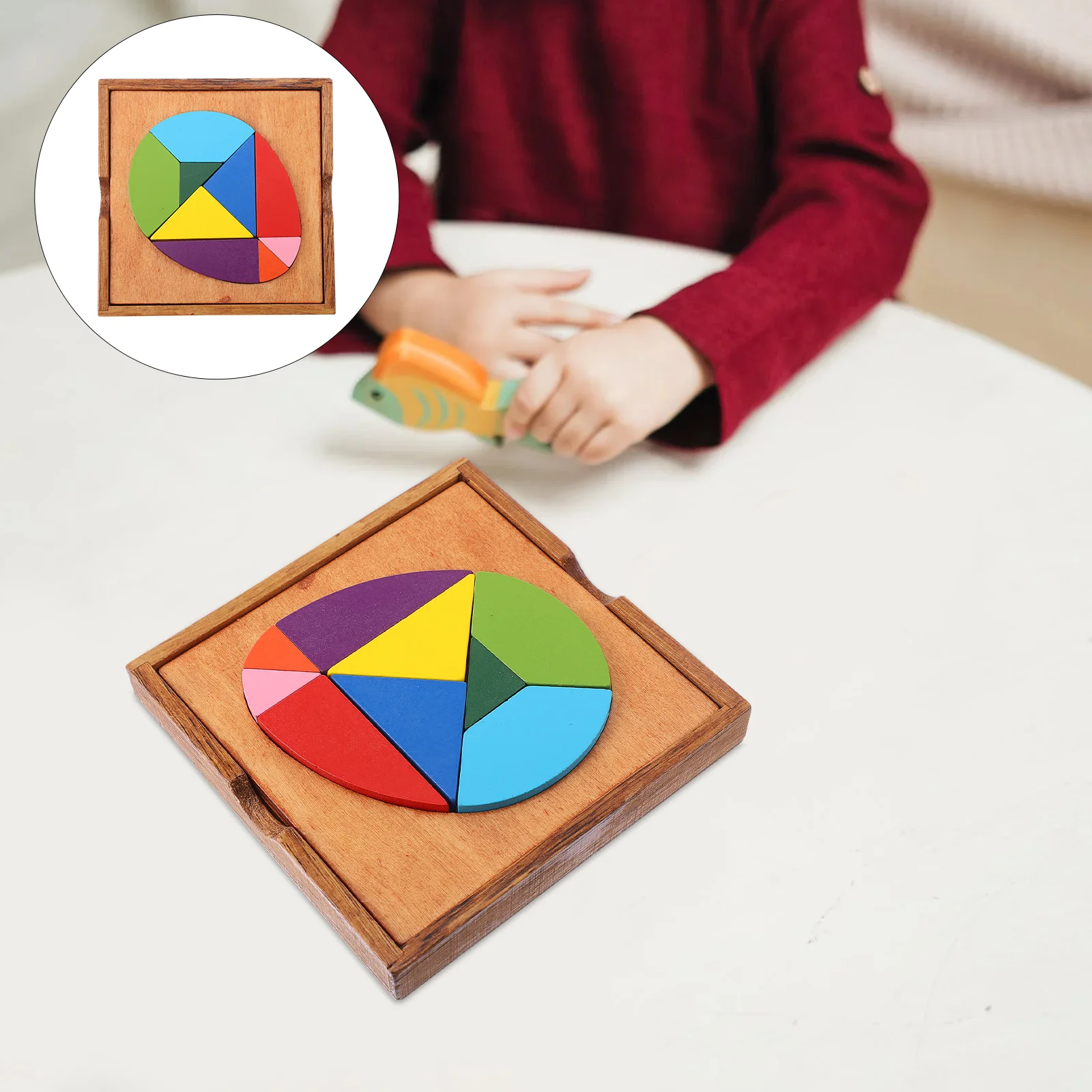 

Egg Tangram Multi-function Puzzle Toys Wooden Puzzles Adults Shapes Early Learning Brain Development Jigsaw Kids Children