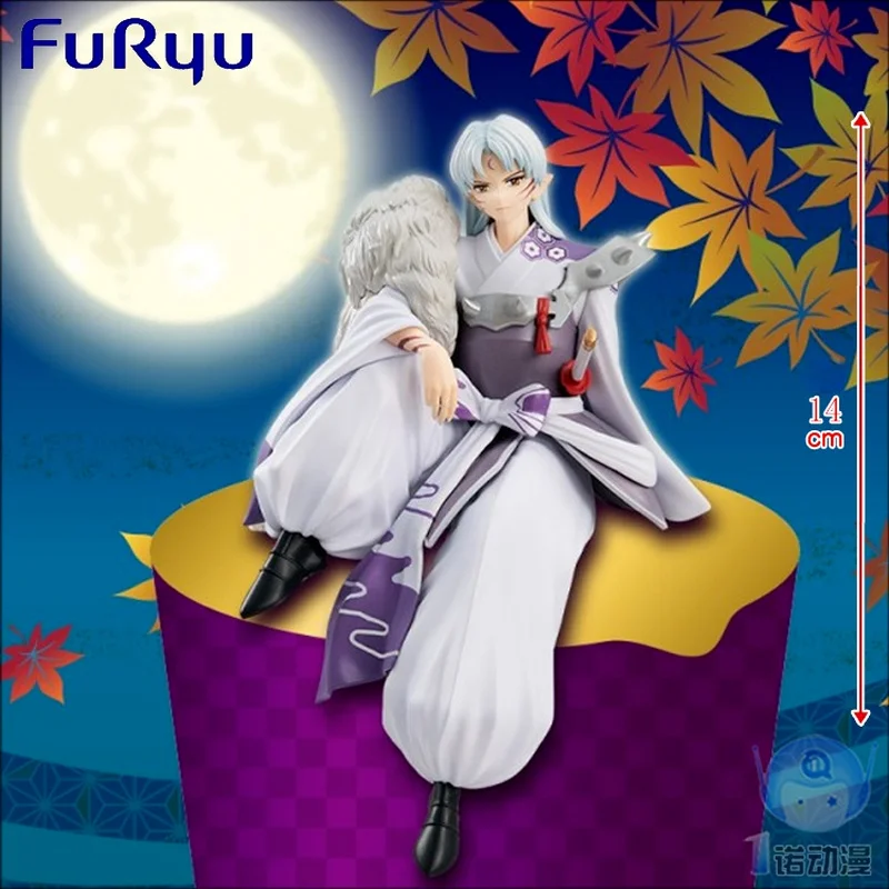 

Japanese Original Anime Inuyasha Sesshoumaru Figurine Pressed Instant Noodles Action Figure Ornaments Model Toys Christmas Gifts