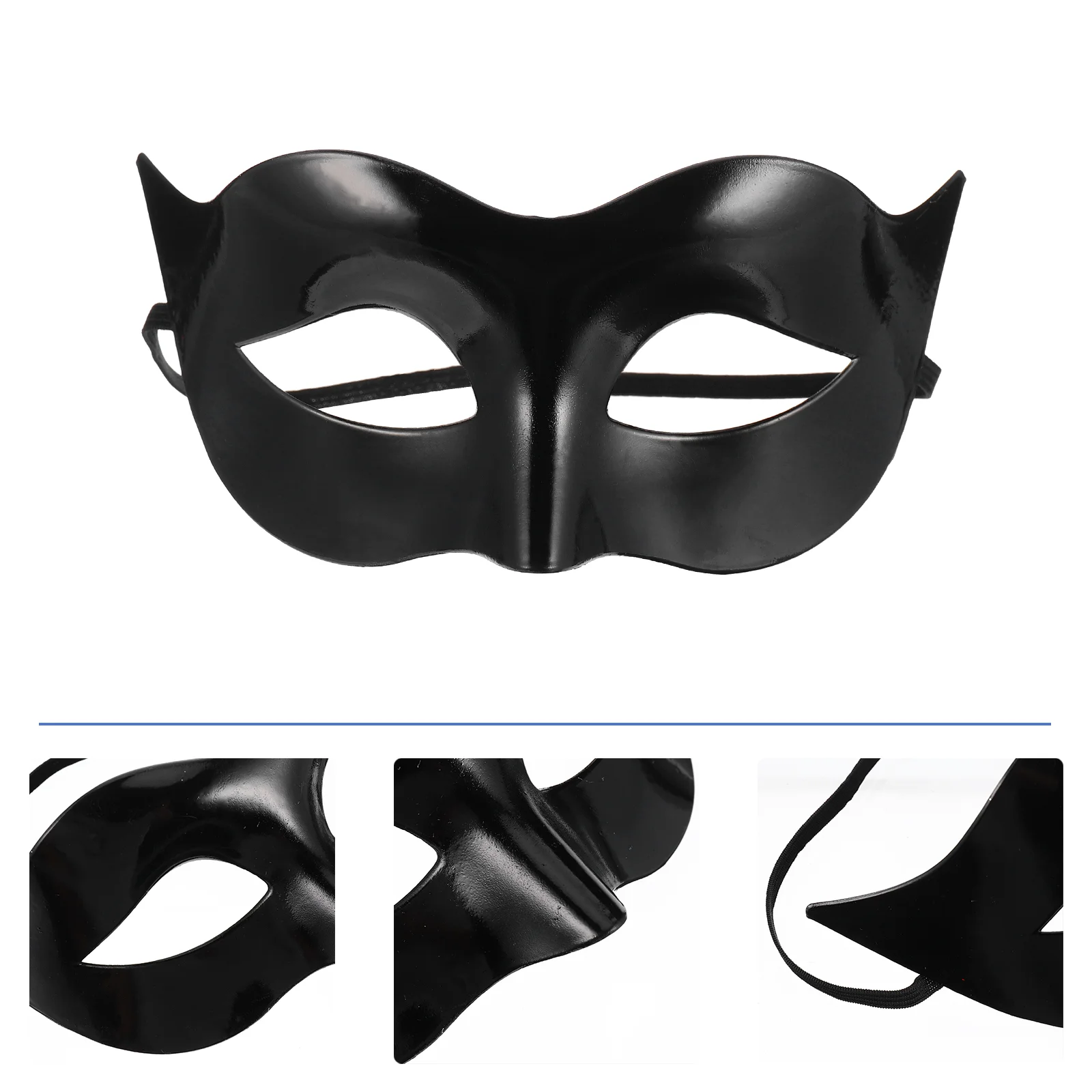 

WINOMO Men Women Masquerade Costume Venetian Masquerade Mask Villain Eye Mask (Black)