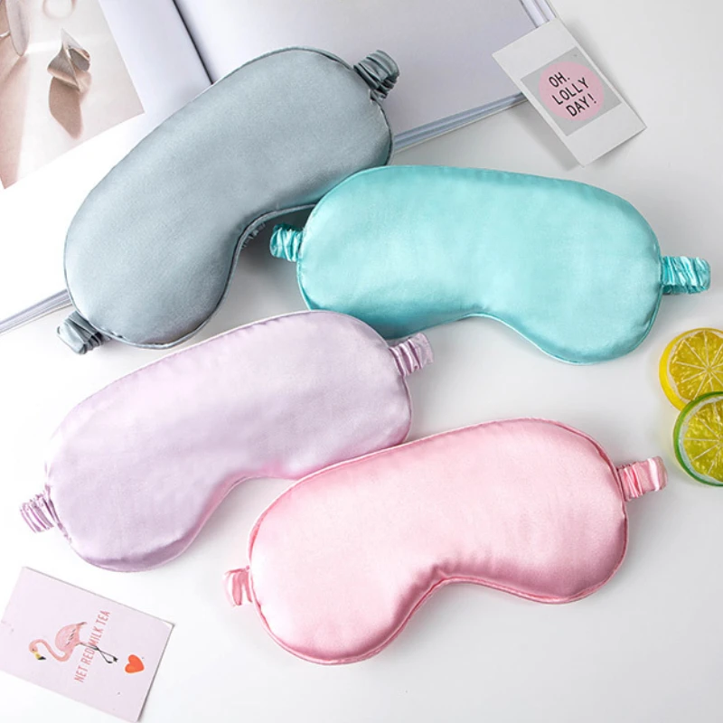 

Imitated Silk Eye Patch Shading Sleep Eye Mask Eyepatch Travel Relax Cover Eyeshade Health Sleeping Shield Eye Care Tools