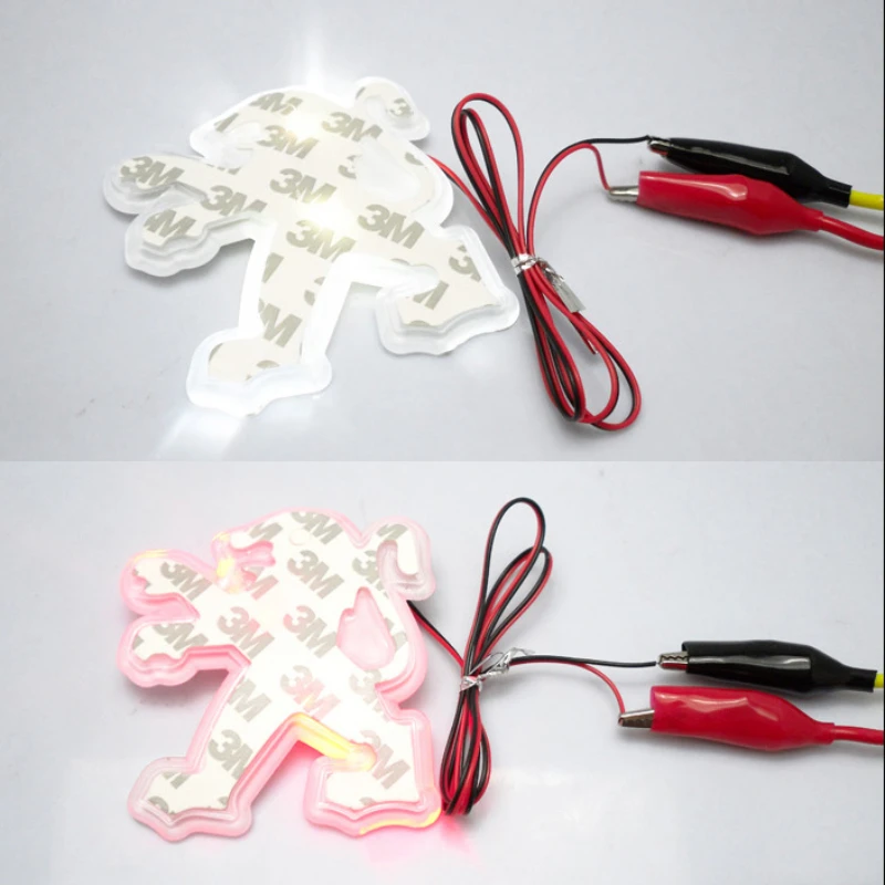 Светодиодная наклейка на переднюю и заднюю фару автомобиля аксессуары для фото