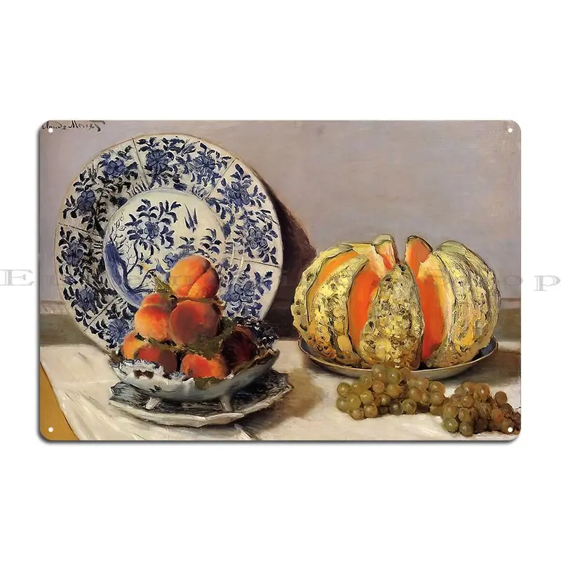 Натюрморт с дыней 1892 металлическая табличка Клода Моне железный кинотеатр гараж