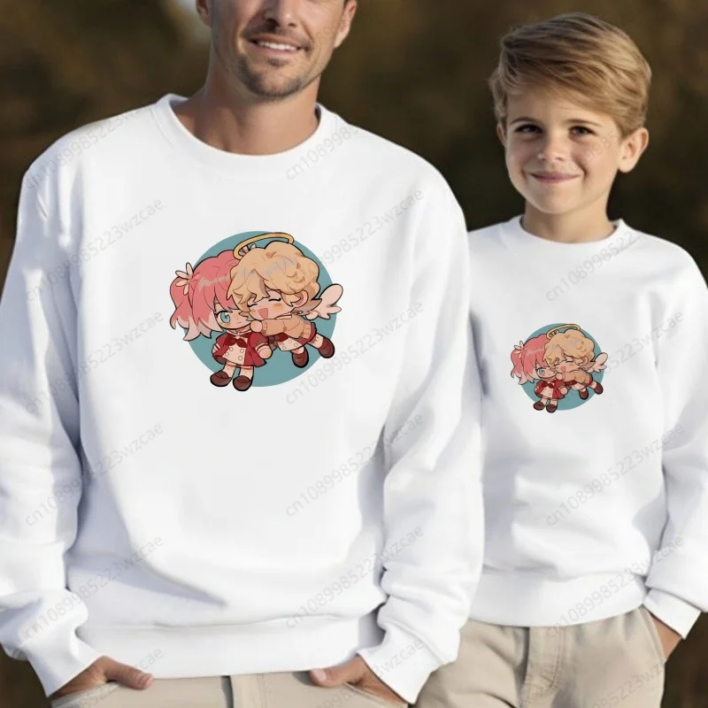 Толстовка с длинным рукавом для мальчиков и девочек принтом