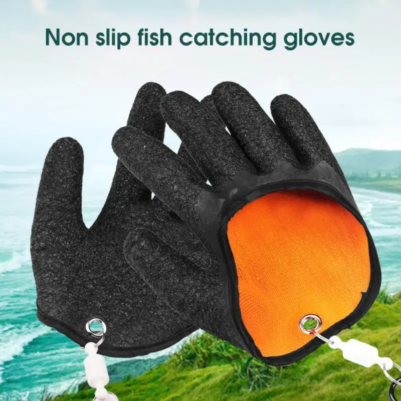 

1Pcs Fishing Gloves Protect Hand from Puncture Scrapes Fisherman Professional Catch Fish Magnet Release Fishing Catching Gloves