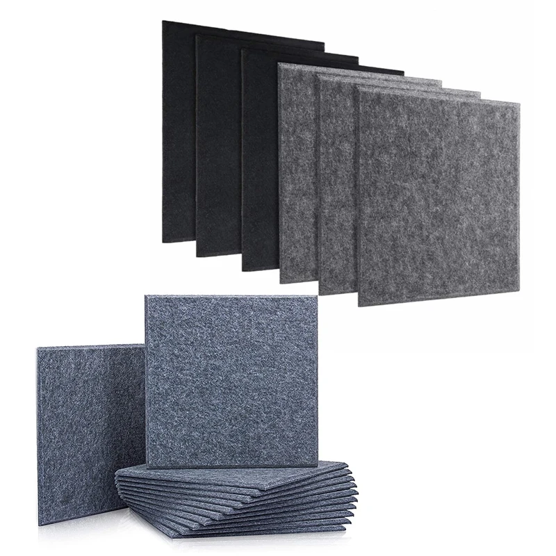 

18 Pcs Acoustic Absorption Panels,Beveled Ceramic Tiles For Sound Insulation,Suitable For Homes And Offices,30X30X0.9Cm