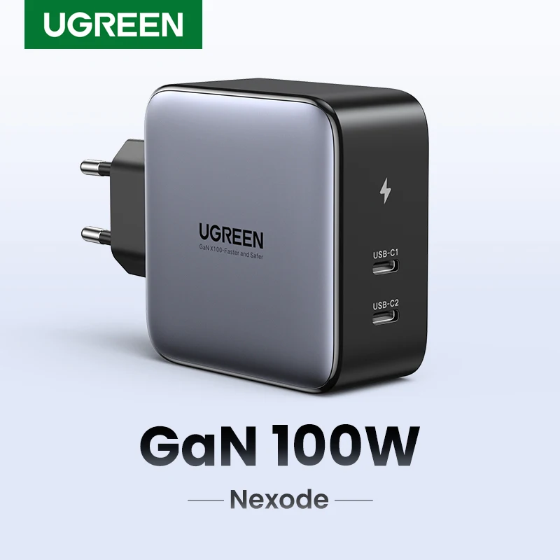 UGREEN USB Charger 100W GaN Charger for Macbook Tablet Fast Charging for iPhone Xiaomi USB Type C PD Charge for iPhone 14 13 12