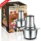 Электрическая мясорубка Sokany, нержавеющая сталь, 2 скорости, 3 л, 800-в-Гц, Вт