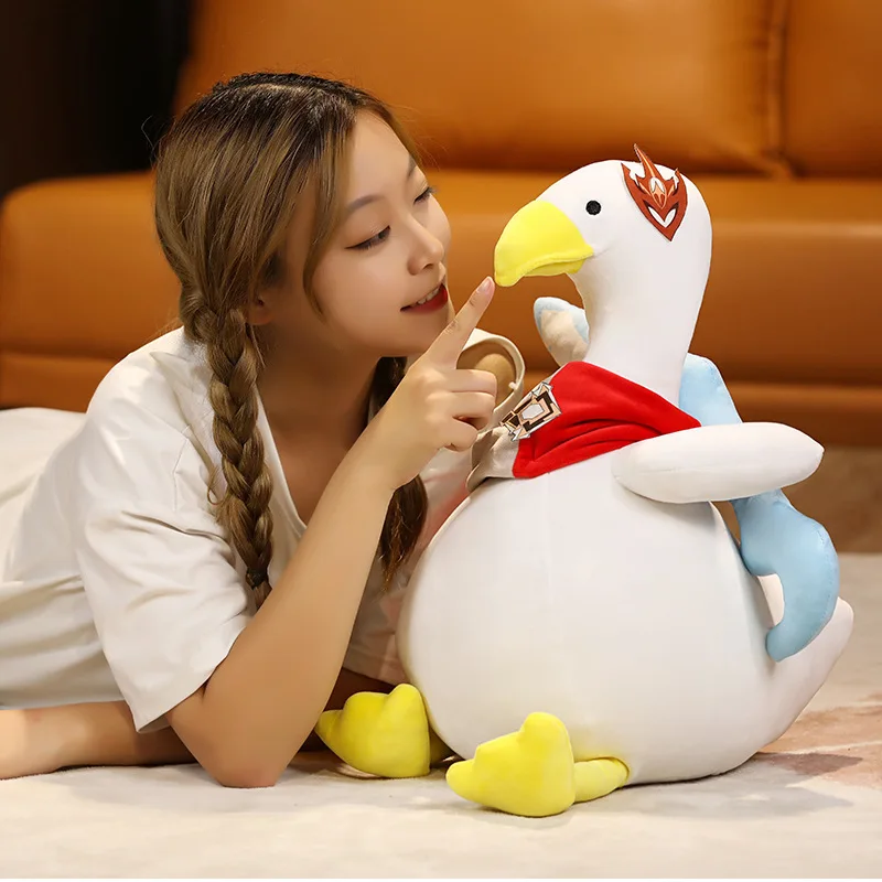 

60cm Genshin Impact Tartaglia Duck Toy Soft Childe Duck Plush Toys Cuddly Pillow Throw Plushie Doll Fluffy Hug Cushion For Kids