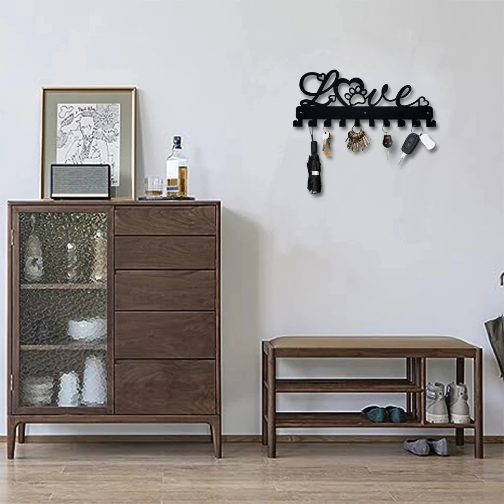 1 шт. металлический держатель для ключей 10 крючков