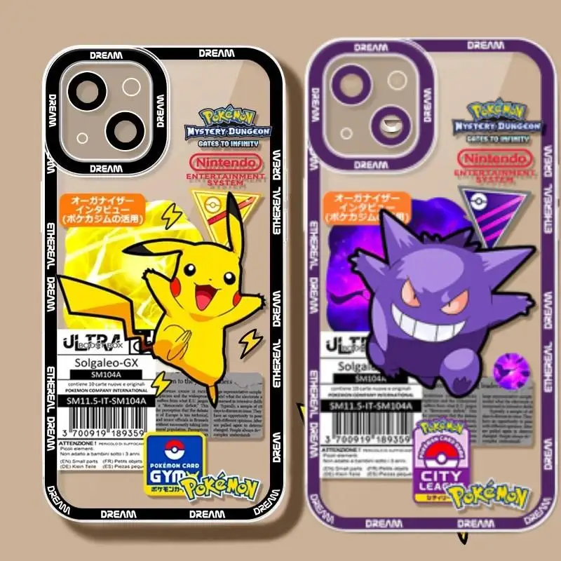 Чехол для телефона Pokemon Ganger OPPO Reno 7 4G 12 11 10 Pro Plus 11F 5 6 Lite A78 A79 A98 A38 A18 A58 A60 A57 A77 A16 A17 Cover