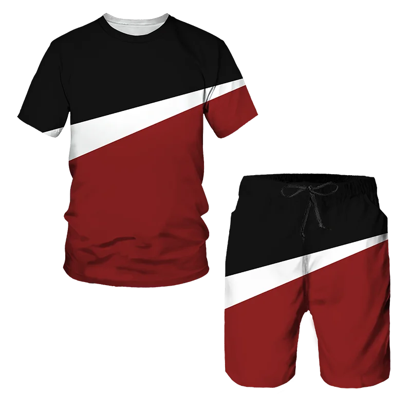 

Summer New Tracksuit Men Set Streetwear For Man Oversized Clothes 3d Printed T Shirt Shorts Sportswear Mens Tshirts Fashion Suit
