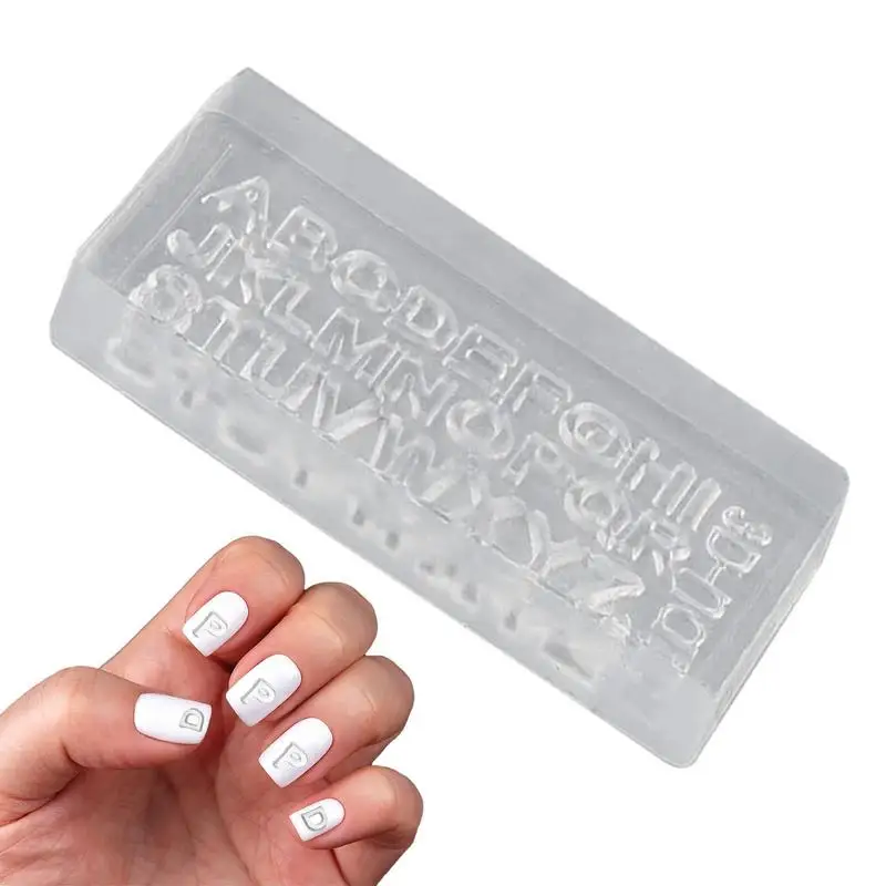 

Alphabetic Nail Art Mold For Nail Art Decor DIY Silicone Nail Mold Making Kit Versatile Nail Art Mold For Party Wedding & Events