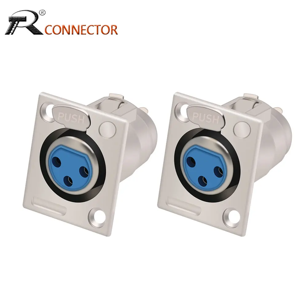 

3 шт. 3pin XLR сигнал гнездовой разъем панель адаптер разъем шасси XLR провод разъем микрофон Микрофон Терминал Push-type