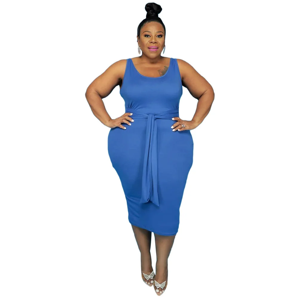 Plus Size Two Piece Sets Women Clothing 2021 Fall Clothes Wholesale Dress with Belt Long Sleeve Coat Matching 3xl 4xl 5xl 6xl