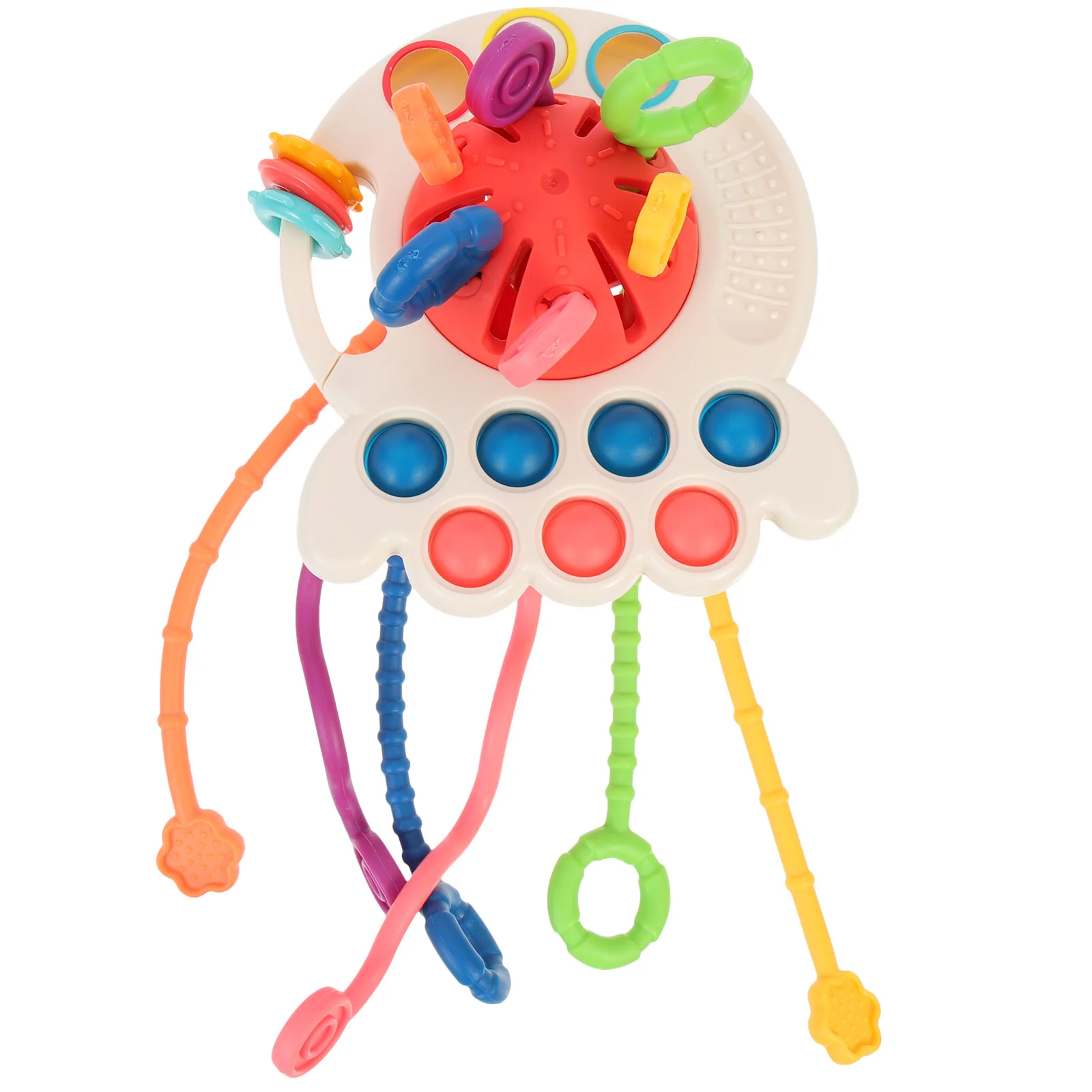 

Toys Toy Baby String Pull Silicone Sensory Octopus Montessori Rope Toddler Kids Babies Old Travel Ufo Year Activity Educational