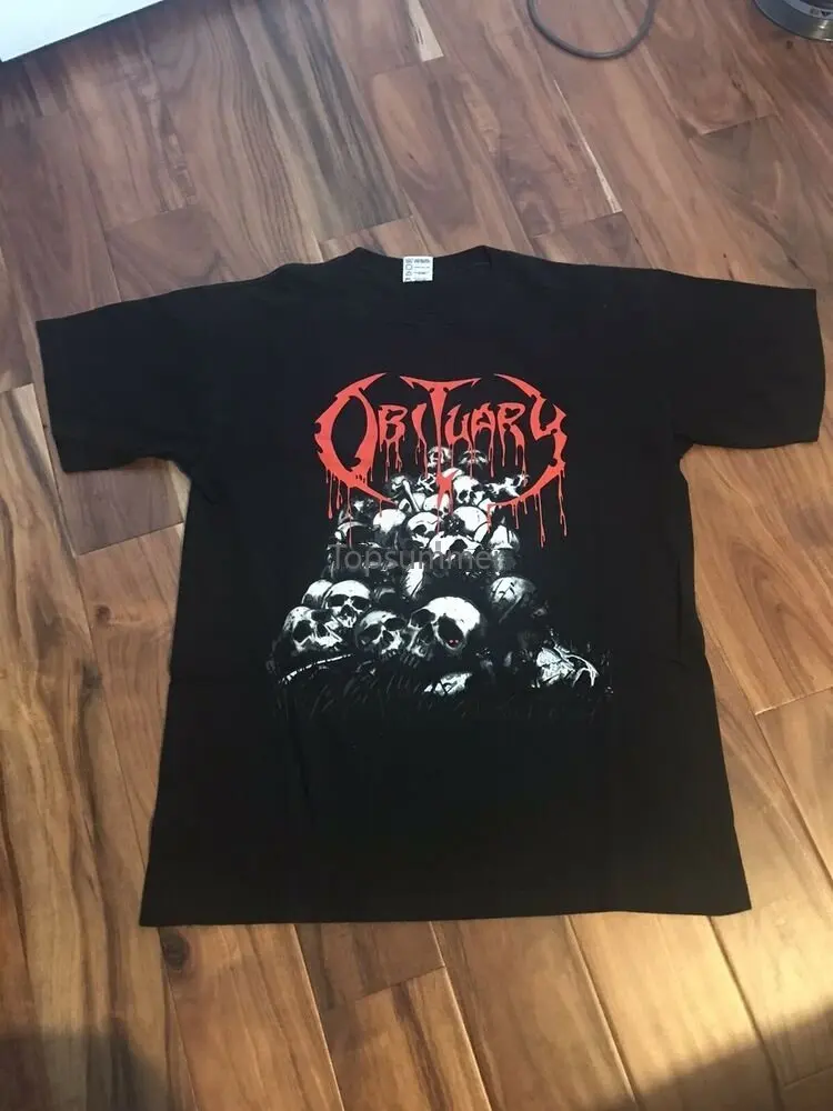 

Vintage 1990S Obituary Shirt L Cannibal Corpse Bolt Thrower Morbid Angel