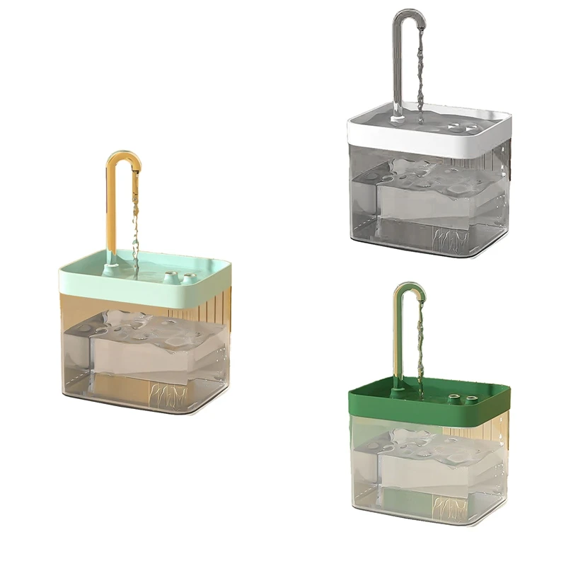 

1 компл. Водяной фонтан с автоматическим фильтром, рециркуляция, фильтрация, поилка из пластика для дозатора воды для домашних животных, A