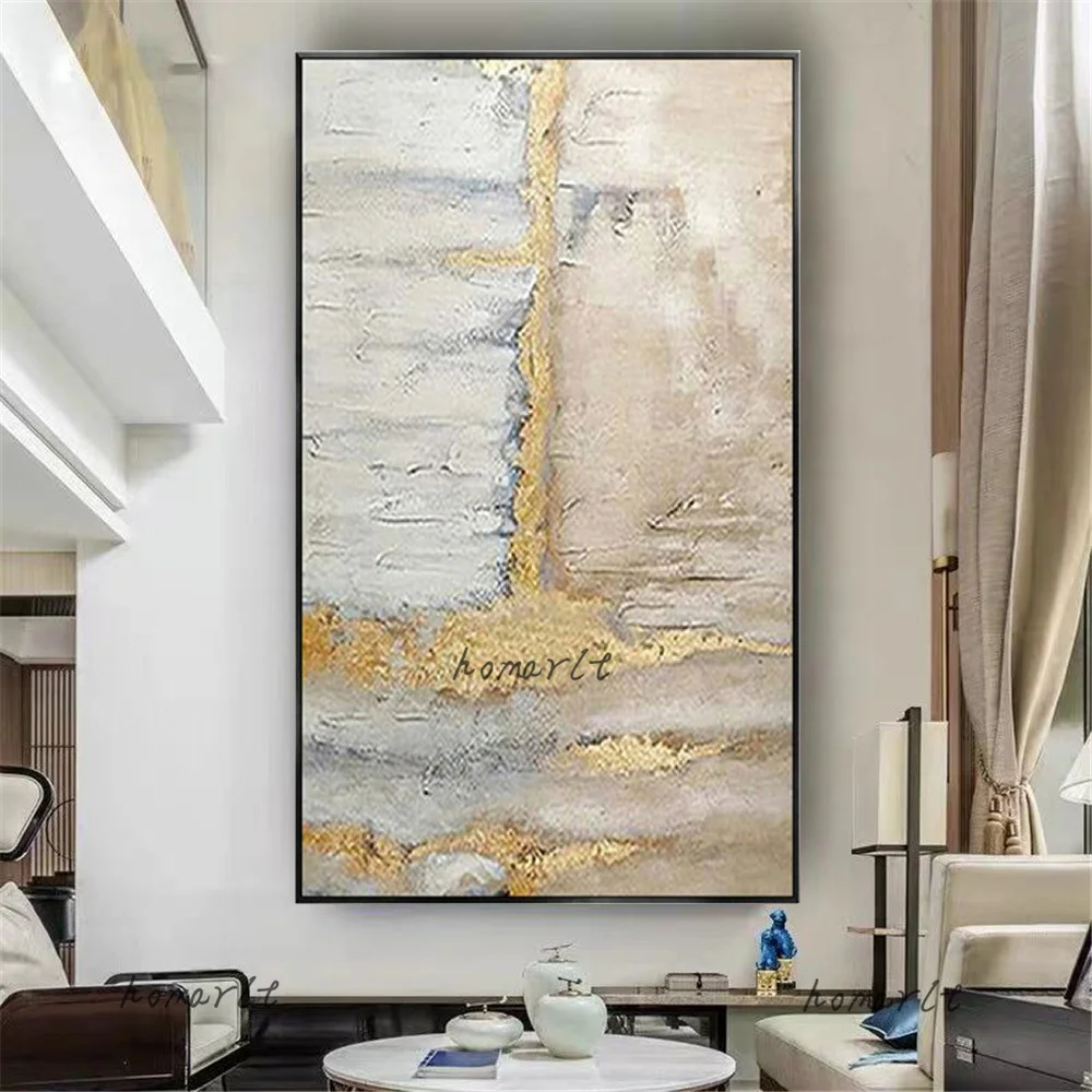 Ручная роспись акриловый холст Современная новая абстрактная Золотая картина