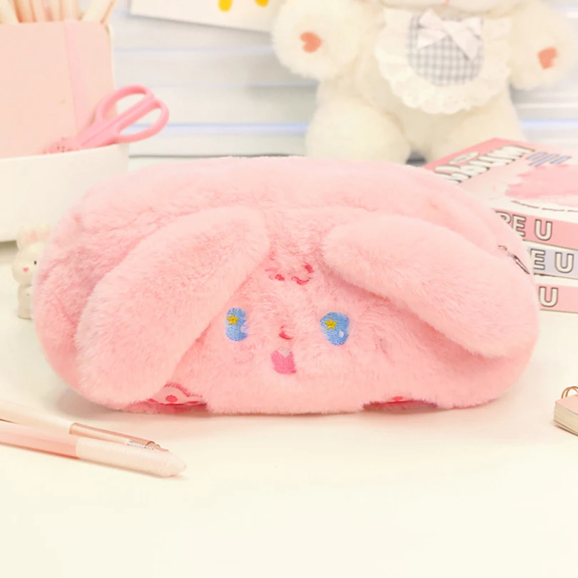

Plush Pencil Case Trousse Pencil Pouch Cute Winter Large Capacity Estuche Escolar School Supplies Pencil Cases For Girls