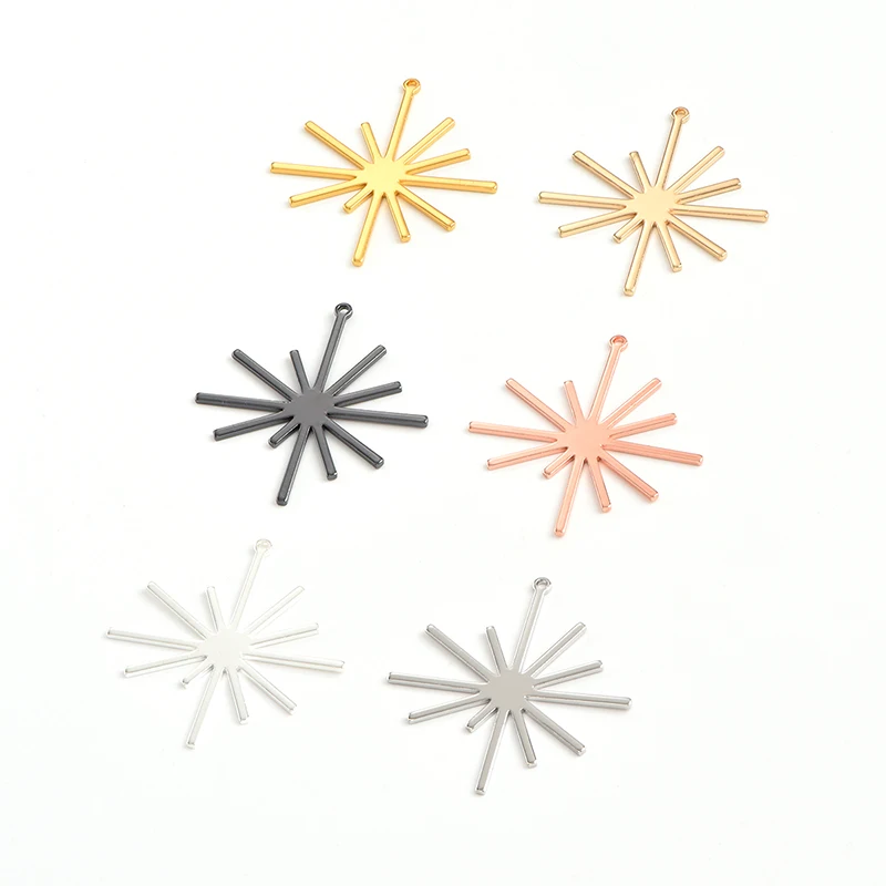 

Модная простая Подвеска 40*38 мм с лазерной резкой, подвеска в виде подсолнуха особой формы, серьги в форме риса, ювелирные изделия, подвеска