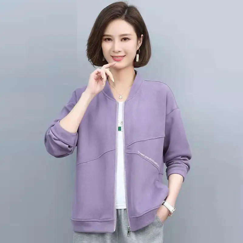 

Casual Cropped Jackets Women Fashion Stand-Up Collar Classic Spring Chaqueta Mujer Solid Zipper Cotton Korean Veste Femme E201