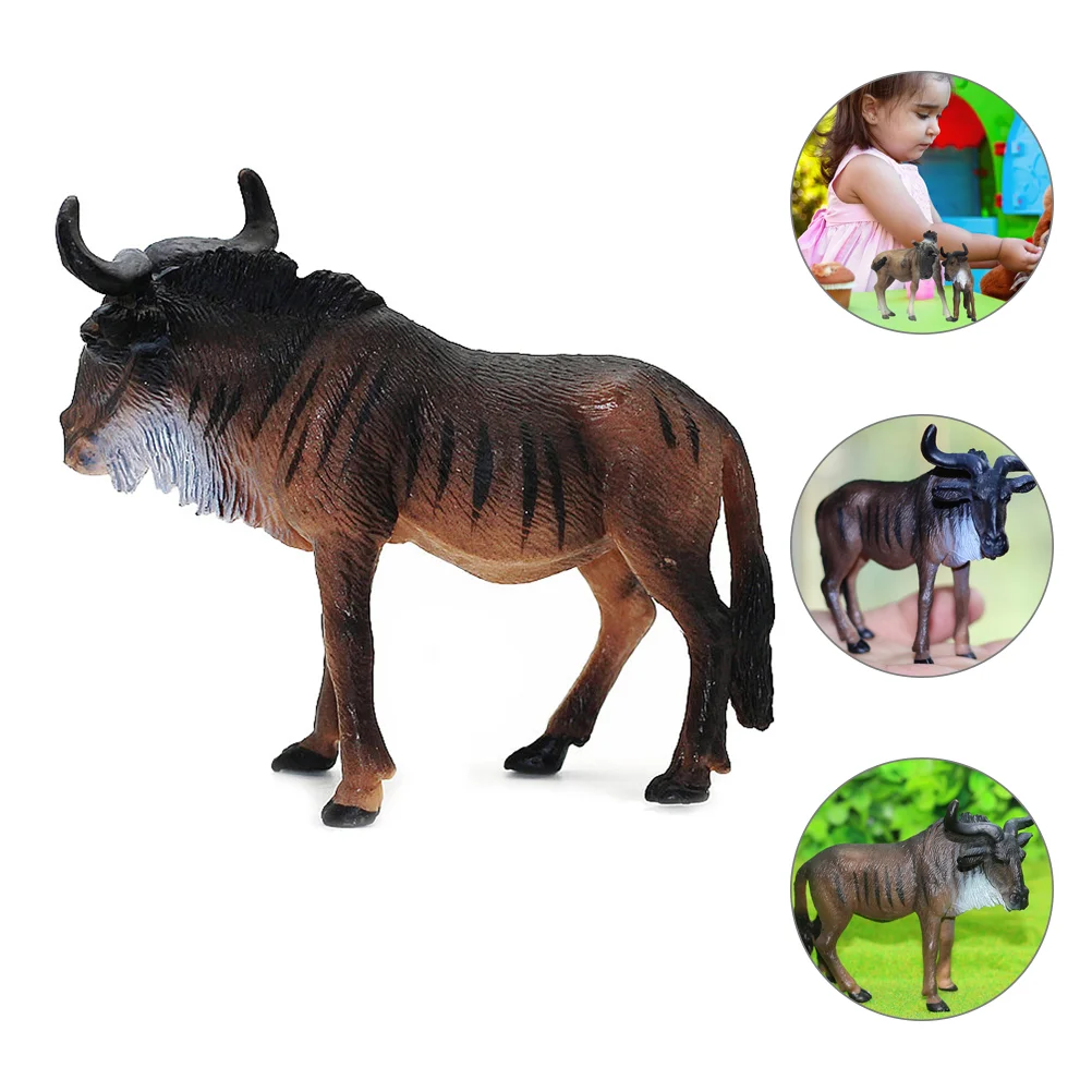 Африканская модель Wildebeest статуя животных имитация декора мини-дети