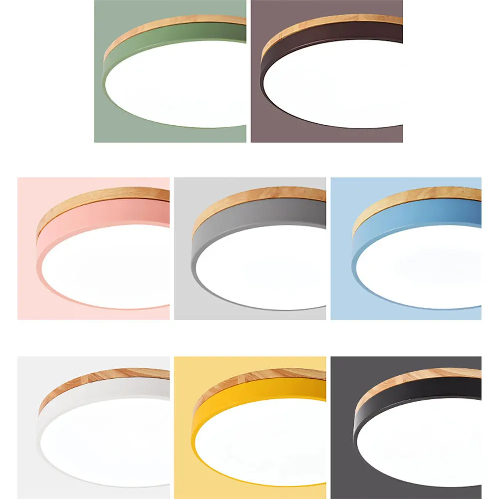 

Nodic Wooden LED Ceiling Lamps Cold Warm White Natural light Modern Led Lustre Fixtures For Living Room Dining room Decor