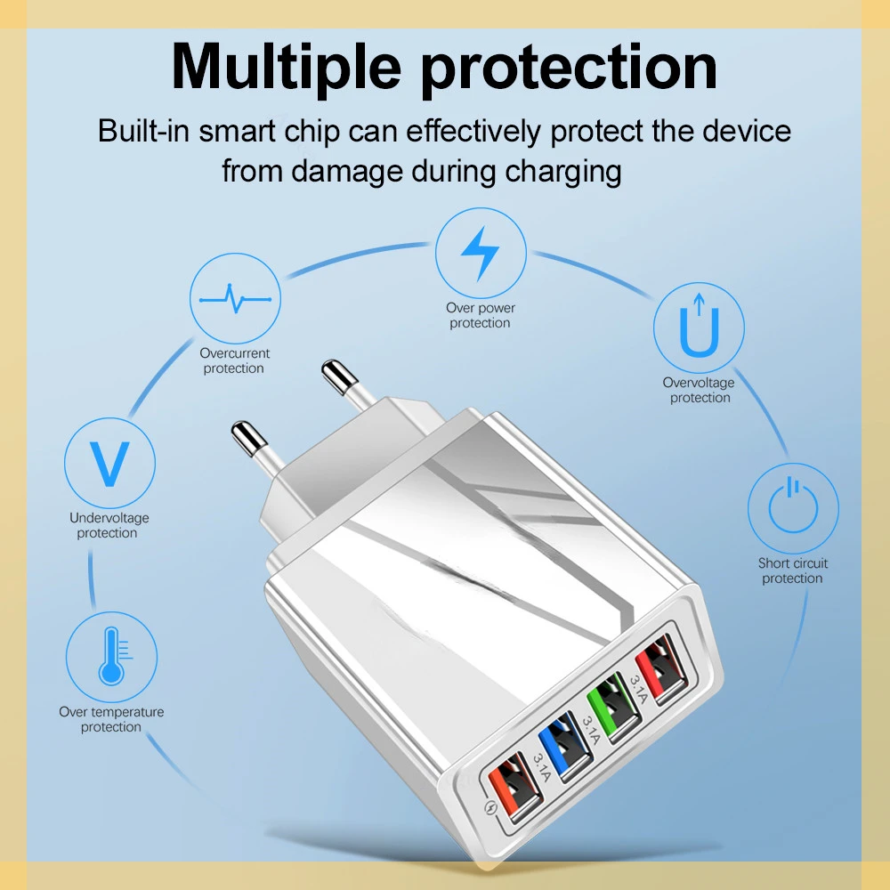 

Quick Charge 3.0 For iPhone Charger Wall Fast Charging For Samsung S10 S9 S8 Plug Mi Mobile Phone Chargers Adapter