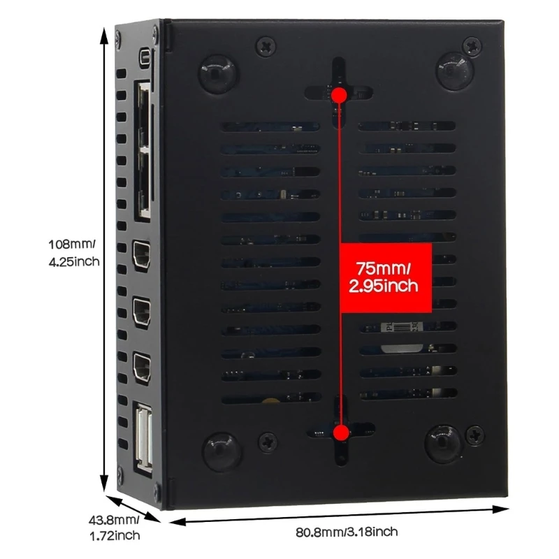 Для OrangePi 5 металлический корпус с рассеиванием тепла и охлаждающим вентилятором |