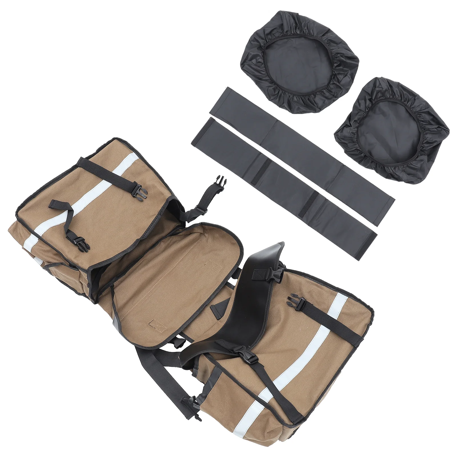 

1 Set of Wear-resistant Bike Bag Multi-function Saddle Bag Canvas Saddle Bag Riding Supply