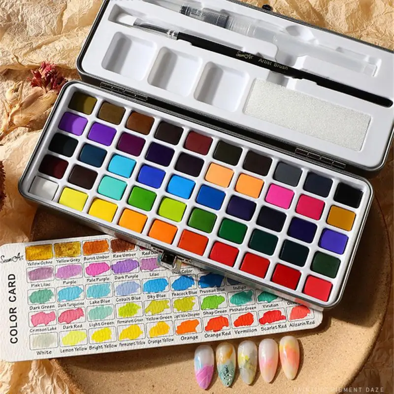 

Special Paint For Nail Art 50 Colors Full Color Easy To Use Durable Does Not Hurt Nails Nail Supplies Watercolor Paints Pigment