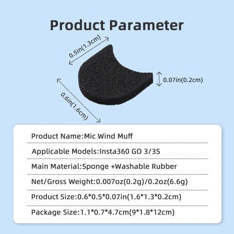 6 шт. ветрозащитный чехол APWIKOGER для Insta360 GO 3/GO 3S