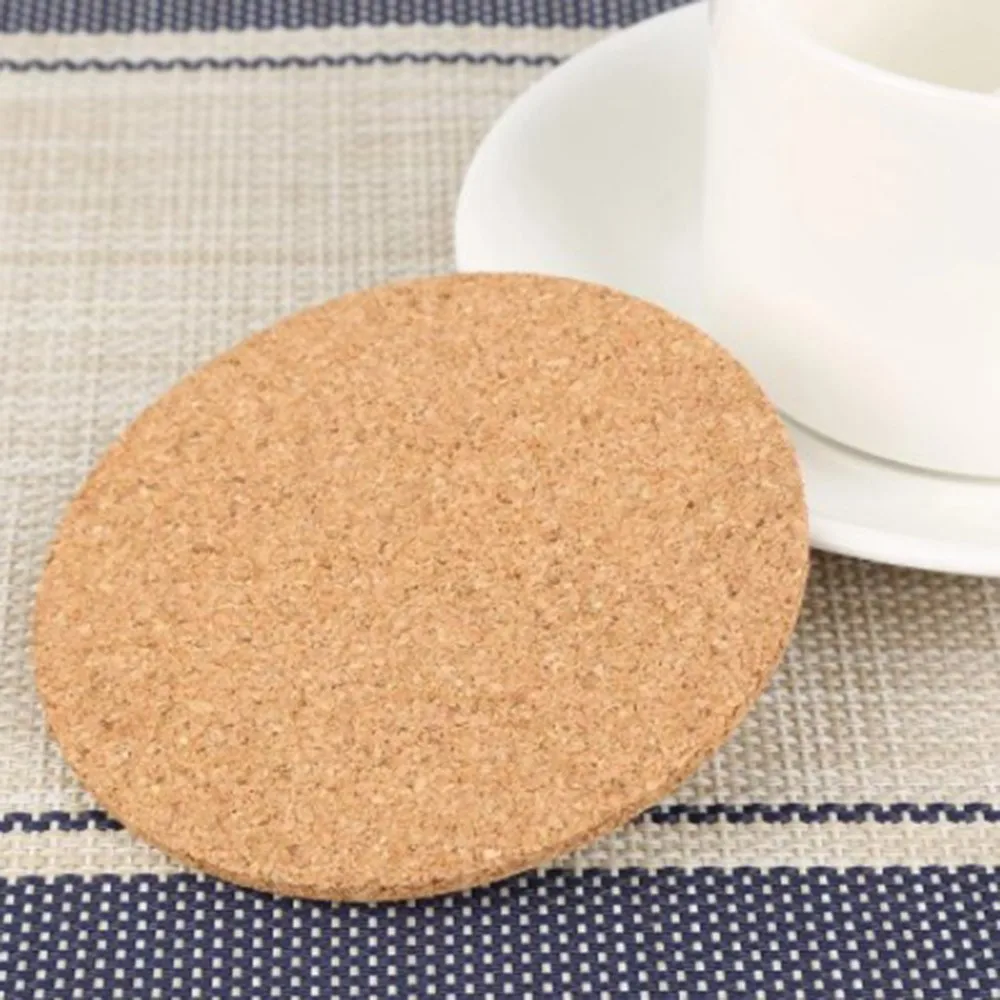 

50Pcs Handy Round Shape Dia 9cm Plain Natural Cork Coasters Wine Drink Coffee Tea Cup Mats Table Pad For Home Office Kitchen