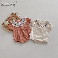toddler romper 2022 spring autumn newborn baby girl clothes cotton spring pure color infant playsuit jumpsuit