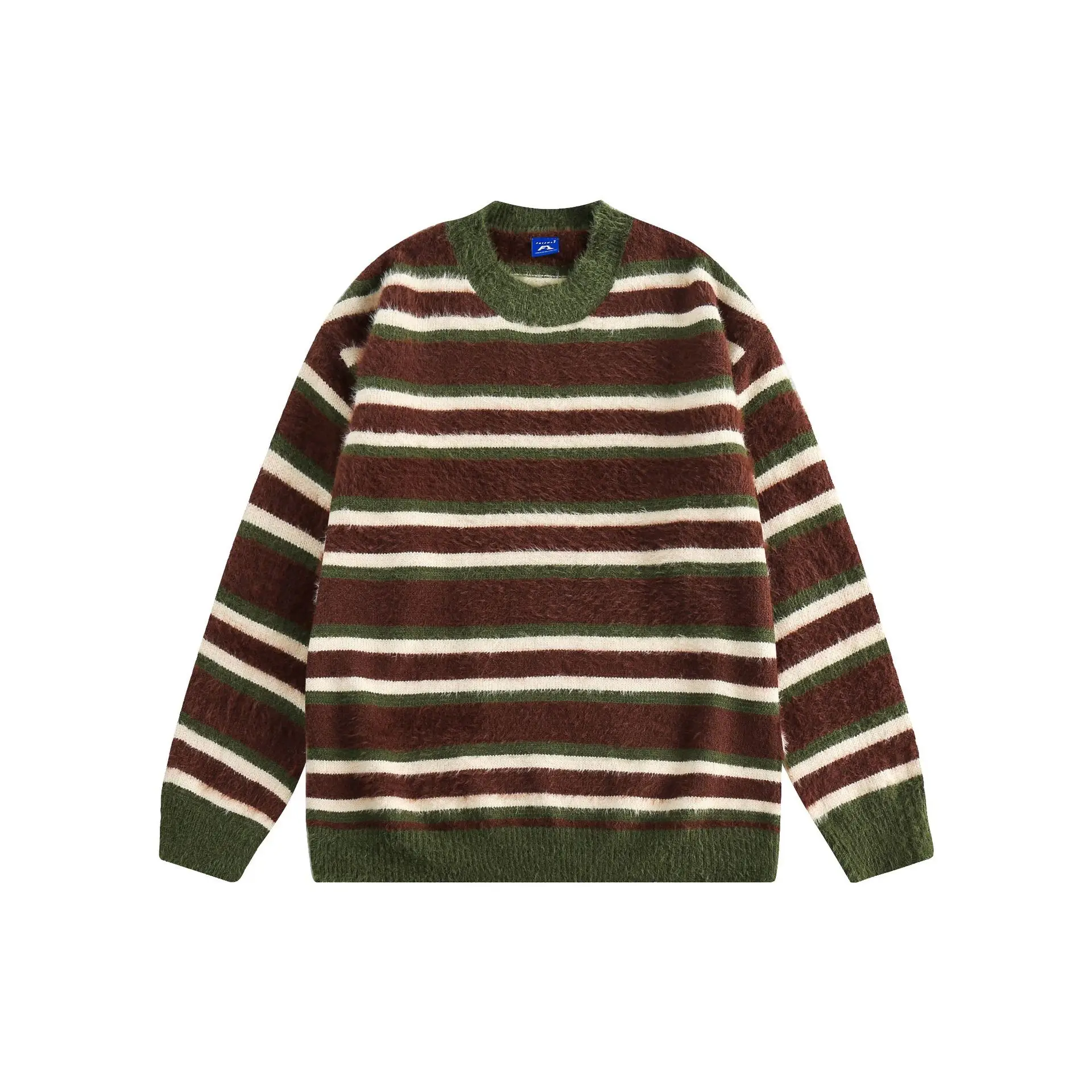 2023 Fashion Men Sweater Striped Pullover Knitted Jumpers Hip Hop Streetwear Harajuku Y2K Sweaters for Man