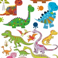 jurassic dinosaur patches thermal stickers on clothes iron on transfers for clothing thermoadhesive patch diy applique for kid