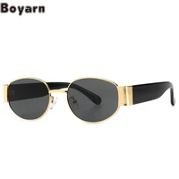 boyarn oculos uv400 shades hot steampunk metal sunglasses mens luxury brand design street photography oval sunglasses wh