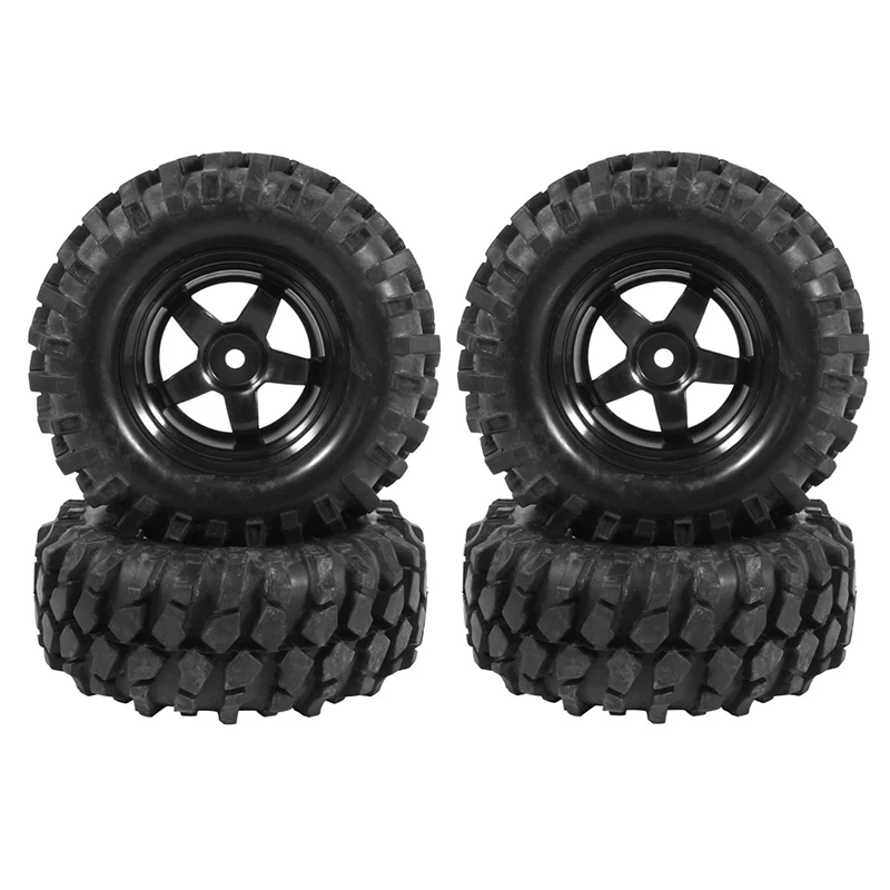 

4Pcs 96Mm 1.9 Inch 12Mm Hex 5 Spoke Wheel Rim And Tyres Tires For 1/10 RC Crawler Car Redcat Traxxas TRX4 AXIAL SCX10