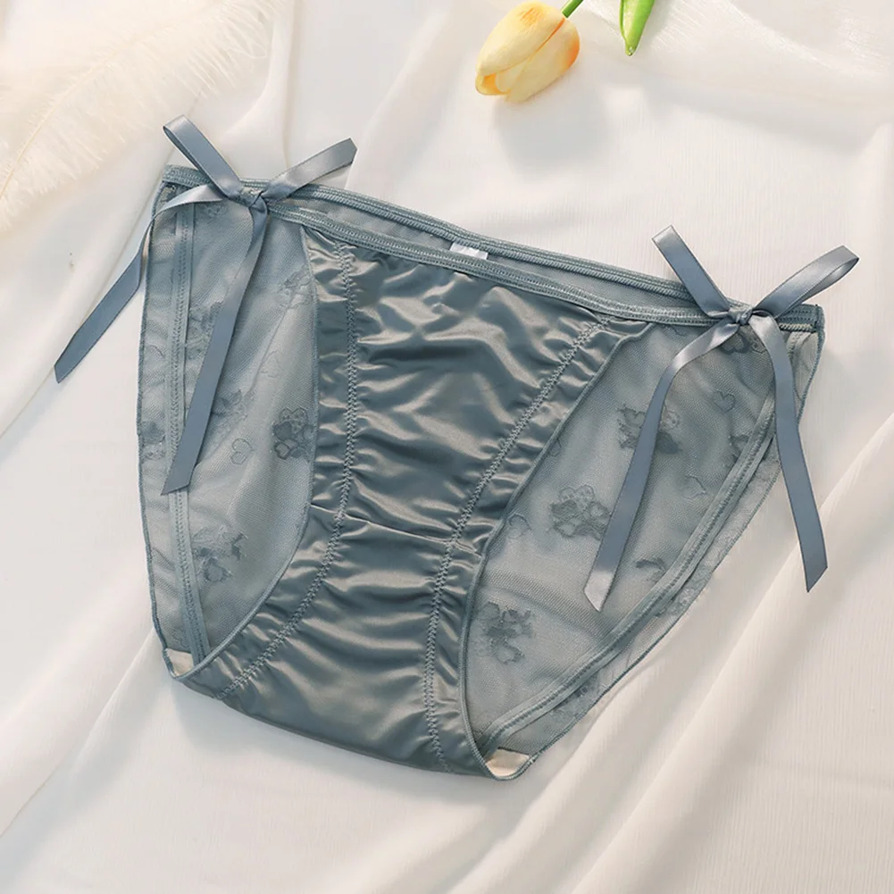 Женские сексуальные сетчатые прозрачные атласные трусики ультратонкое