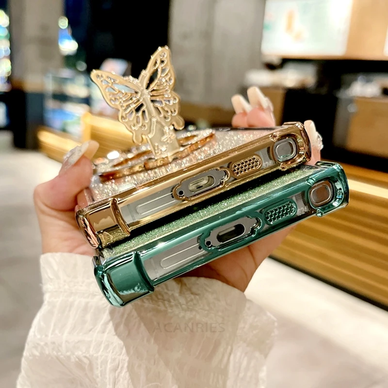 S 24 25 22 Чехол-держатель с бабочкой для Samsung Galaxy S24 S25 S23 S22 S20 S21 Fe Plus Ультра