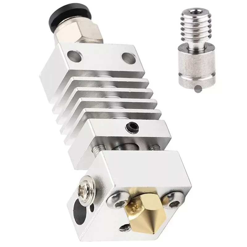

All Metal Hotend - Titanium Heat Break, Nozzle .4mm, Pneumatic Coupler, Silicone Sock Creality Ender 3 PRO Upgrades
