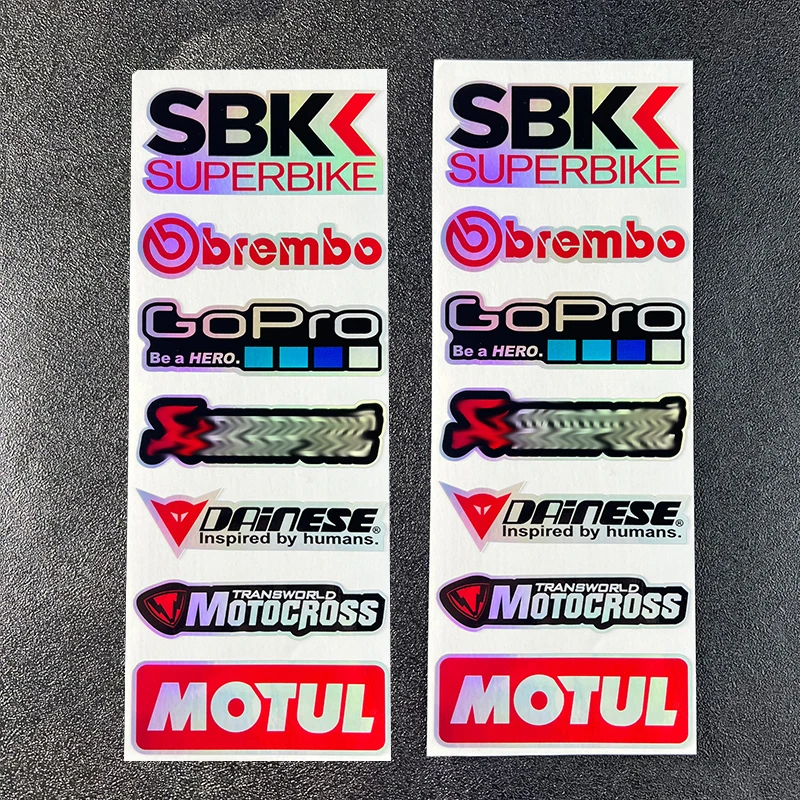 

Laser Colorful Stickers Motorcycle Car Electric Vehicle Locomotive Decoration Sponsor Waterproof Decals #cf063 For SUZUKI HONDA