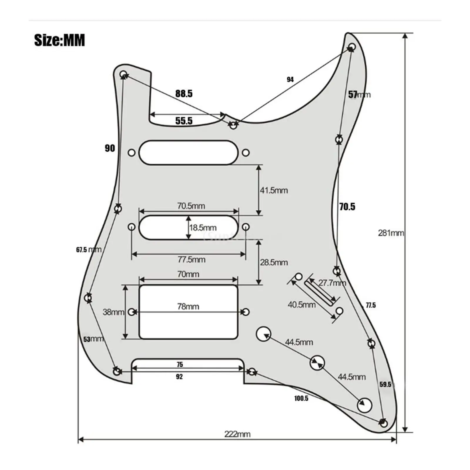 Загруженные Предварительно Проводные пикапы Pickguard SSH профессиональные прочные